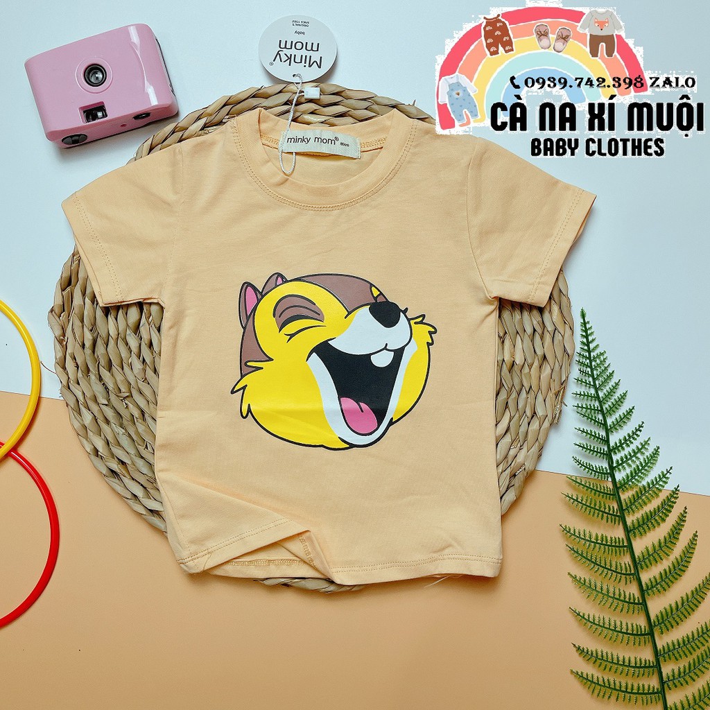 Áo Minky Mom COTTONFREESHIP[XEM TRƯỚC KHI THANH TOÁN]Hàng Chuẩn Cao Cấp Ngắn Tay Họa Tiết Dể Thương Cho Bé