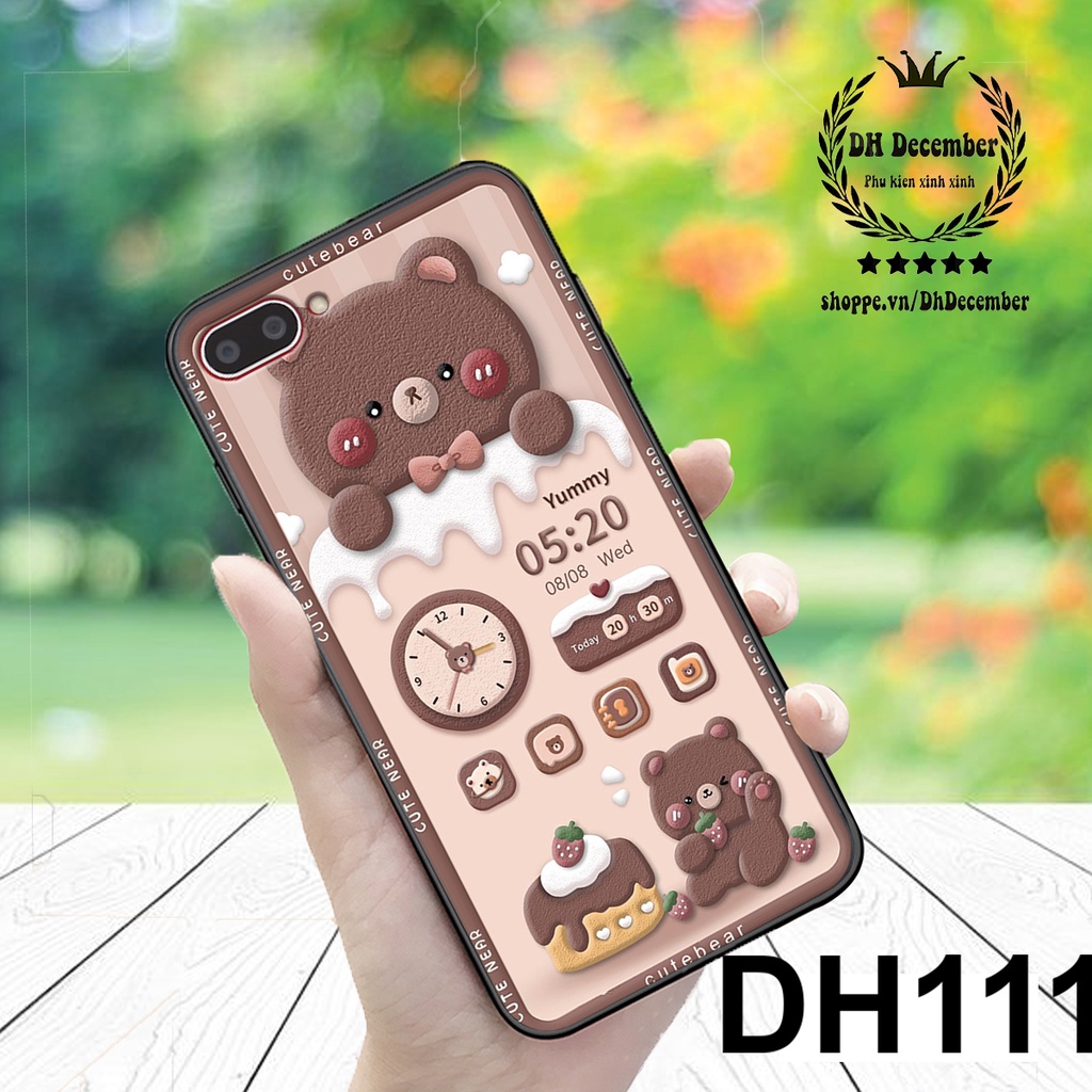 Ốp lưng Oppo A3S/A1K/A5-A9 2020 / A12/A5S/A7/F9 / A15/A16/A16K/A31 in hình GẤU HỒNG-GẤU BE3R -XINH XẺO CỰC ĐẸP