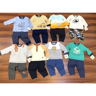 Bộ quần áo nỉ cotton bé trai Little Me xuất dư xịn cho bé từ 3m-18m