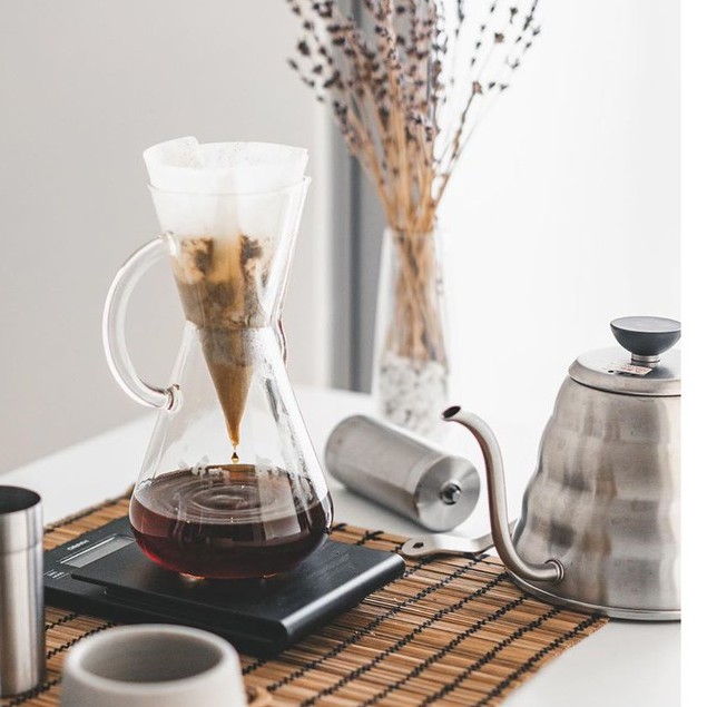 BÌNH PHA CÀ PHÊ TAY CẦM BẰNG THỦY TINH CHEMEX® CM-1GH 3 CUPS