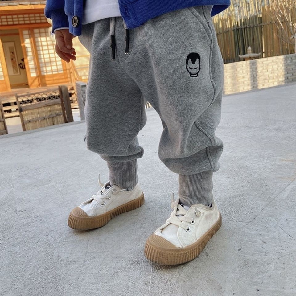 [Babycat] Hàng Có Sẵn Quần Thể Thao Cotton Trơn Dáng Rộng Phong Cách Hàn Quốc Nhật Bản Thời Trang Xuân Thu Đơn Giản Dành Cho Bé Trai