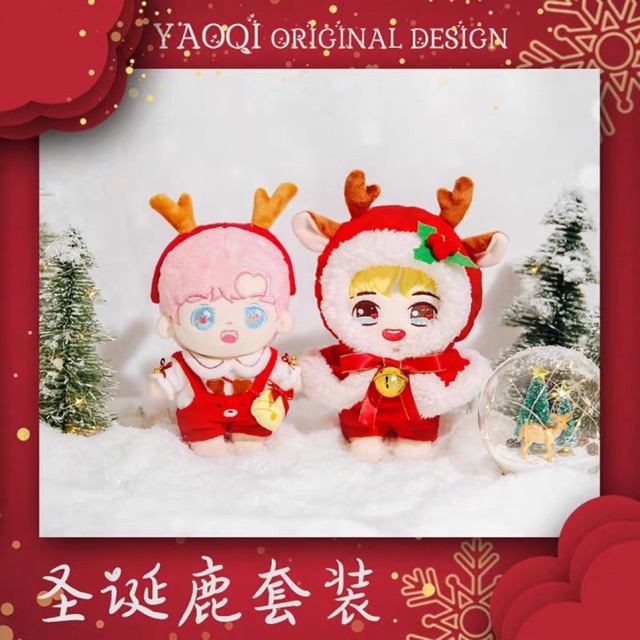 Outfit Giáng sinh cho doll 20cm