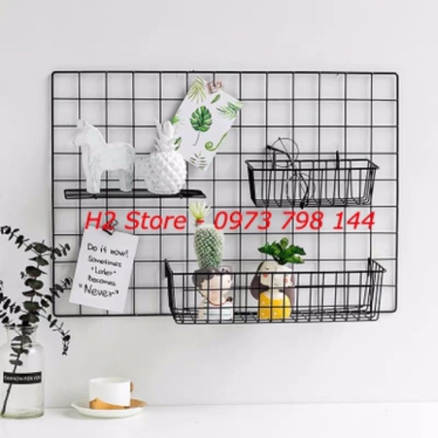Giỏ (rổ) lưới thép treo đồ size to, decor, chụp ảnh sản phẩm siêu hot