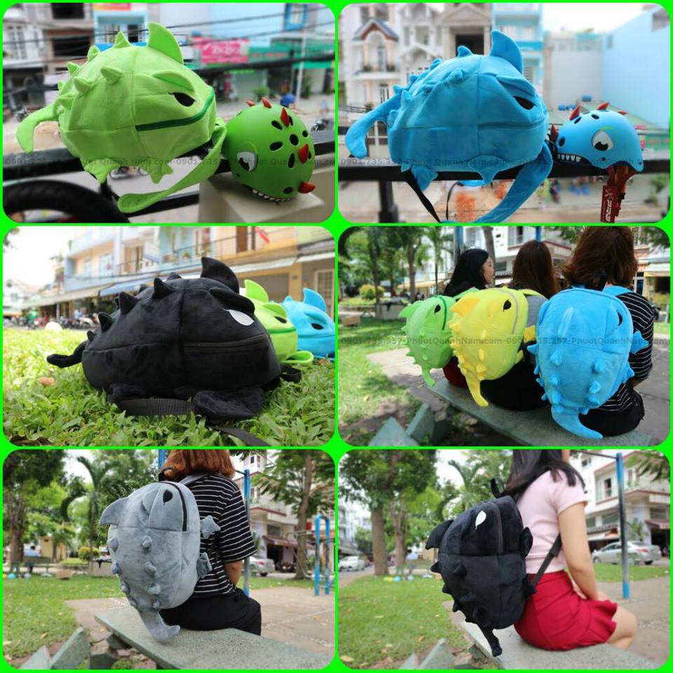 Combo Balo Khủng Long và Nón Khủng Long