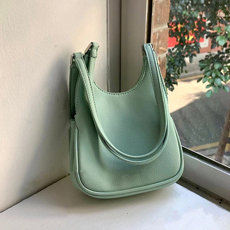 Túi Đeo Vai Hình Chữ U Họa Tiết Trái Vải Phong Cách Hàn Quốc Cho Nữ