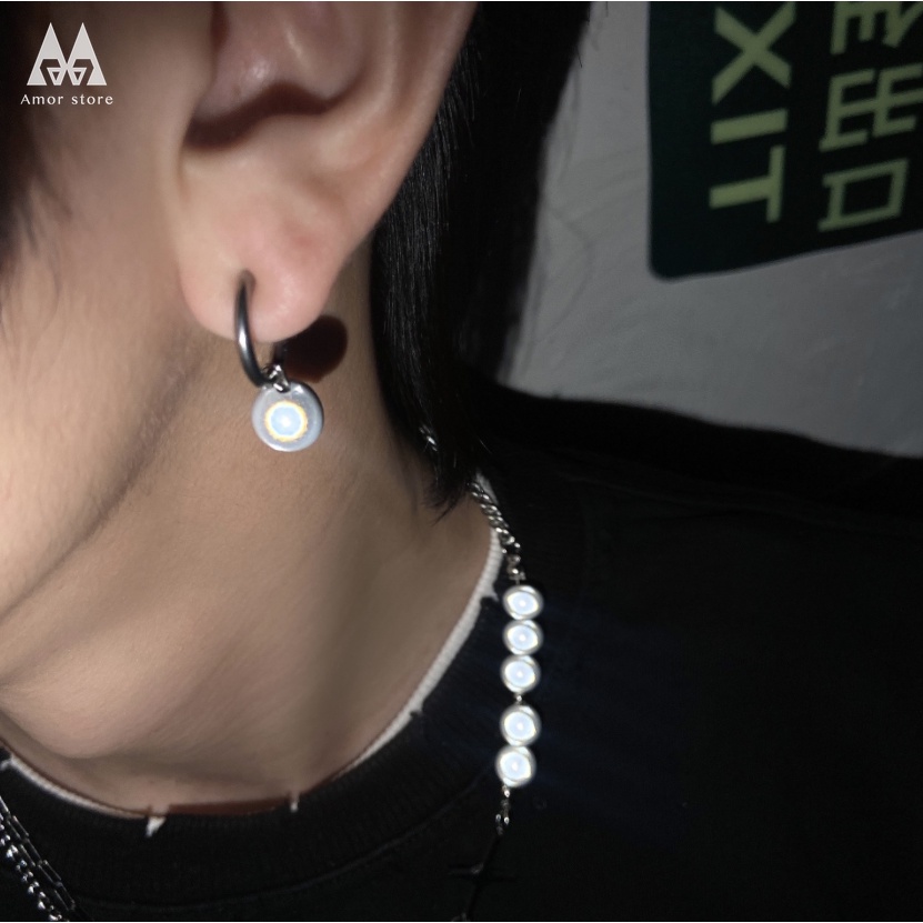 Bông Tai Đính Ngọc Trai Phong Cách hip hop Thời Trang Cho Nam Và Nữ
