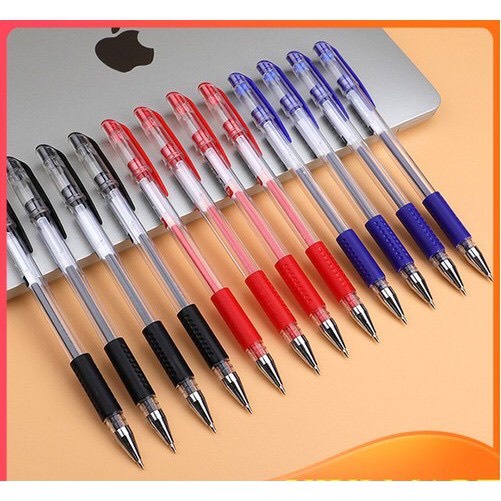 Sét 10 Chiếc Bút Gel Nước VPPT&T Đủ 4 Màu Mực - TÍM - XANH - ĐEN - ĐỎ BG0325