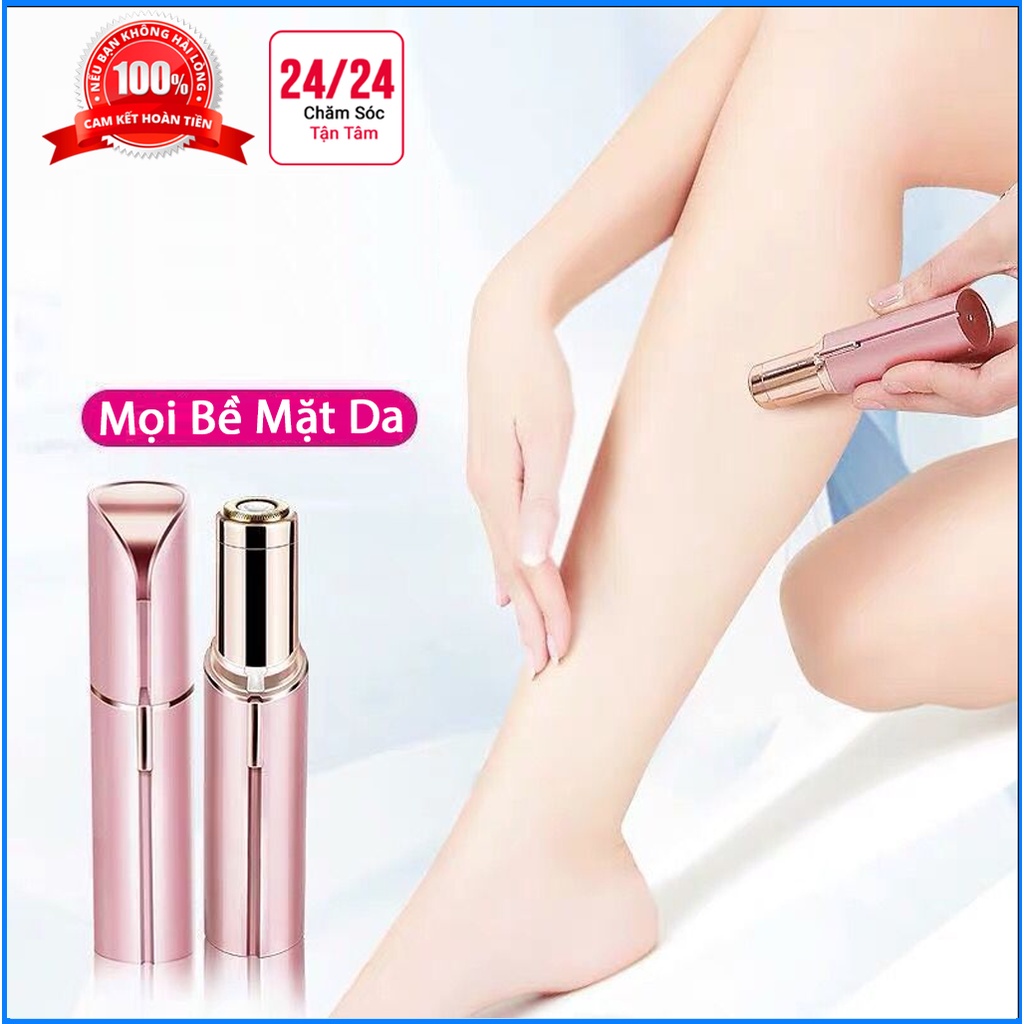 Máy cạo râu mini FlawLess, Máy tỉa chân mày mini tiện ích hình son môi dành cho cả nam và nữ tại GozenMall