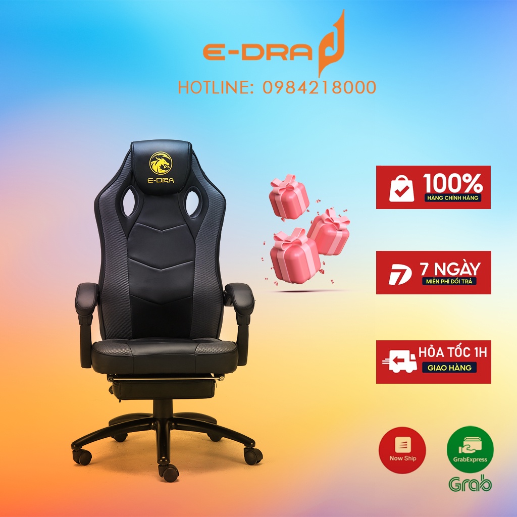 Ghế Gaming E-Dra Jupiter M EGC204 V2 - Phiên bản nâng cấp mới với chân thép và lưng ghế cao - B
