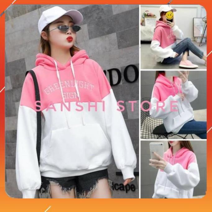 Áo Khoác Hoodie ♥ FREESHIP ♥ ÁO KHOÁC NỈ UNISEX GREEN LIGHT FREESIZE nam nữ - KN23