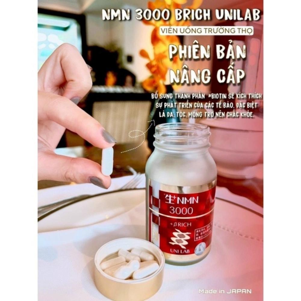 Viên Uống NMN Biotin 3000-Brich Unilab Nhật Bản Chính Hãng- Hộp 60 Viên