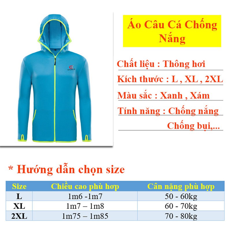 Áo Câu Cá Chống Nắng Thông Hơi Kháng Tia UV cực tốt PK-40