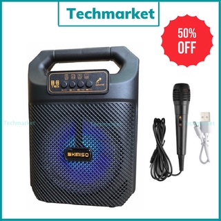 Loa bluetooth superbass kimiso qs 3607 - tặng kèm micro hát karaoke