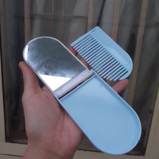Gương soi kèm lược bỏ bóp mini (kt: 5.8×9.5cm)