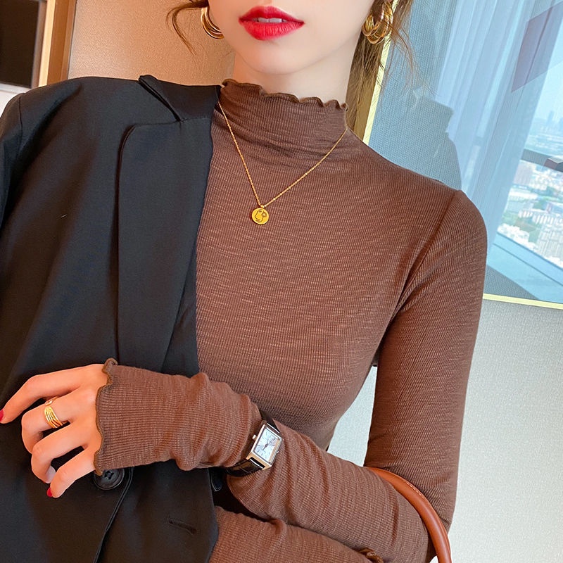 [ Mã 11FASHIONSALE1 giảm 10K đơn 50K ] Áo Thun Cotton Dài Tay Ôm Dáng Thiết Kế Mới Cho Nữ | BigBuy360 - bigbuy360.vn