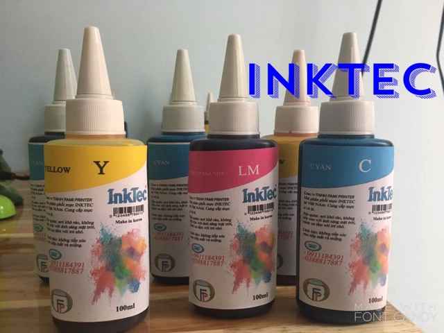 Mực nước InKtec chai 100ml - cao cấp chuyên in ảnh