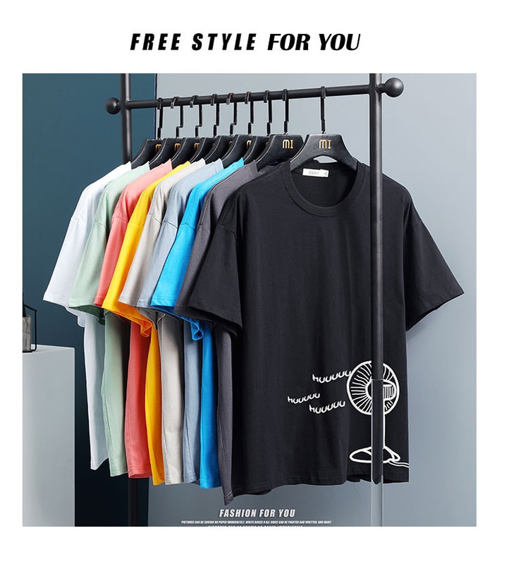 Men's clothing Couple T-shirt Korean top Men tee Avant-garde Korean style T-shirt Classic Men tops