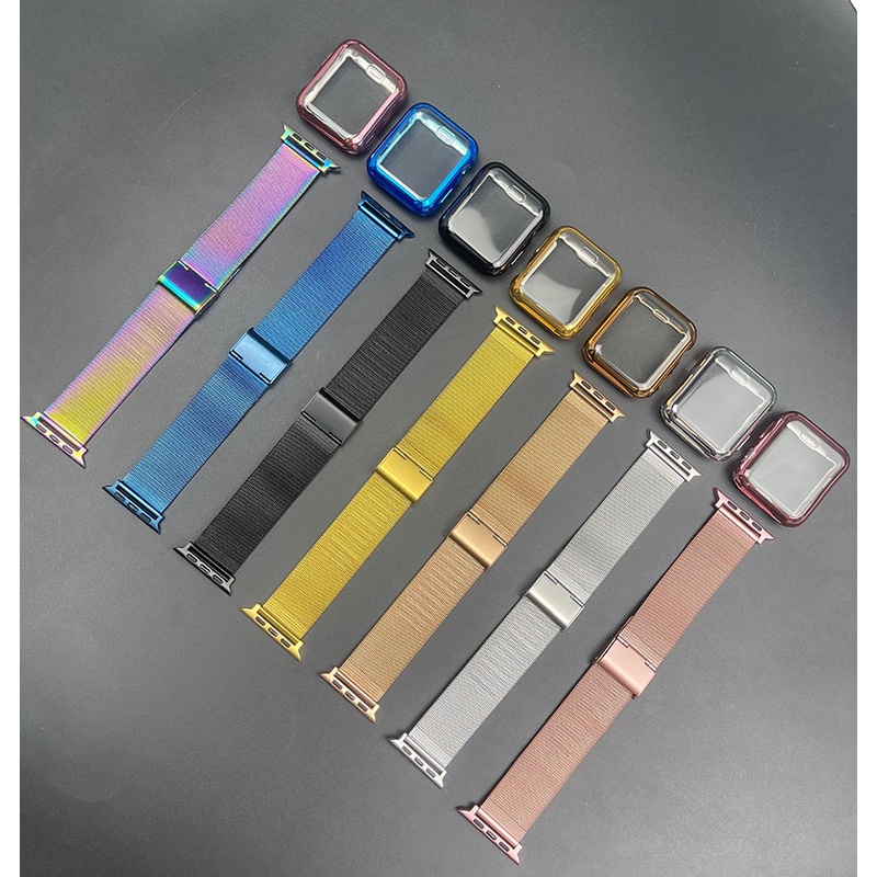 Dây Đeo Đồng Hồ Bằng Thép Không Gỉ 2 Trong 1 Cho iwatch series 49mm 45mm 44mm 42MM 41mm 40MM 38mm ultra 8 7 6 SE 5 4 3 2 t500 Pro d20