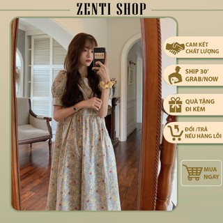 [HÀNG CÓ SẴN] Váy babydoll hoa nhí Vintage Dáng Dài
