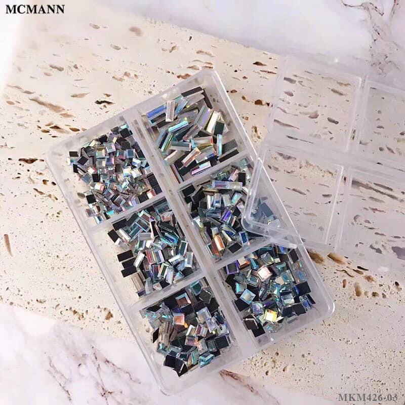 Khay đá vuông mix size 02 ( màu AB )