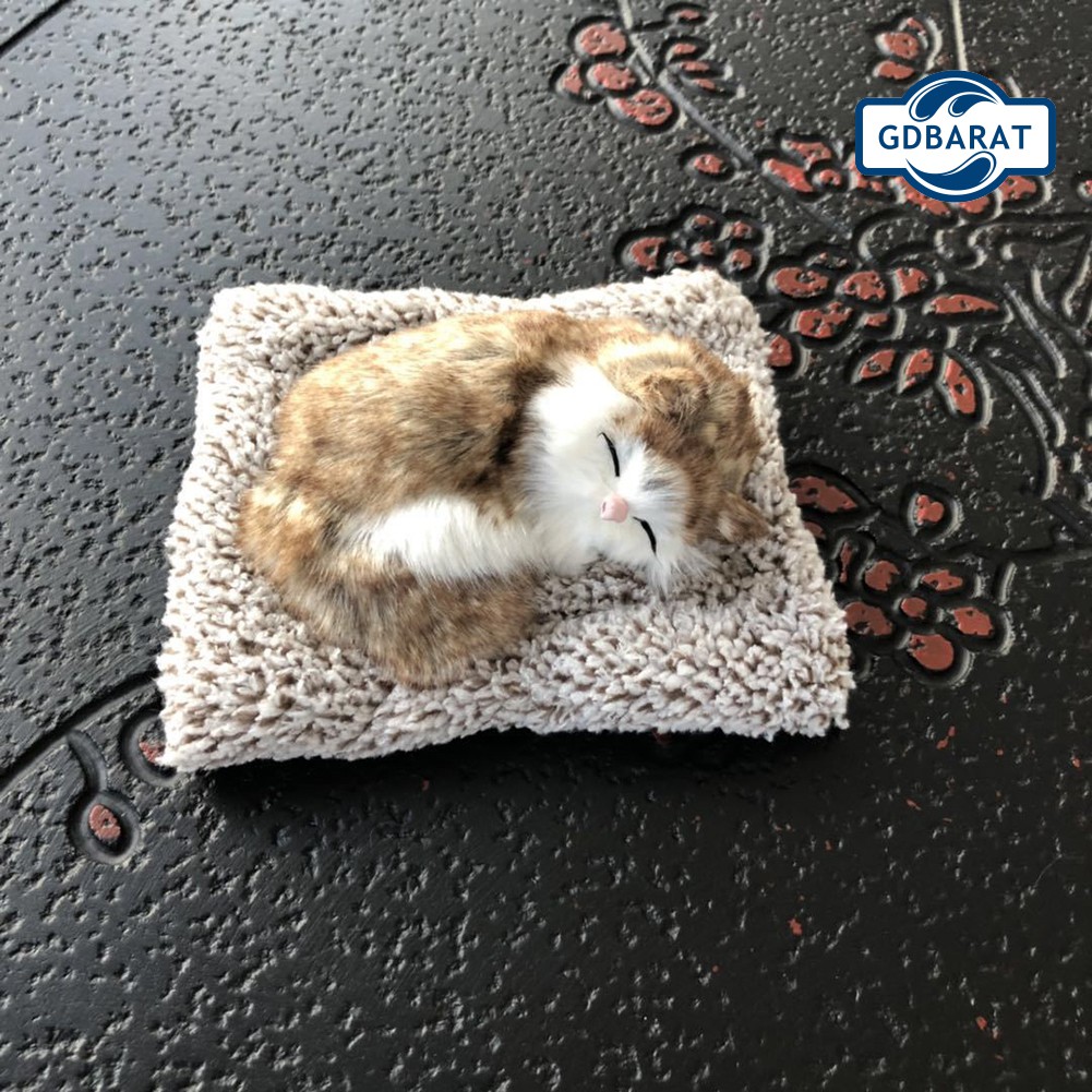 Búp bê mèo đang ngủ bằng lông nhung đáng yêu dùng cho trang trí xe ô tô