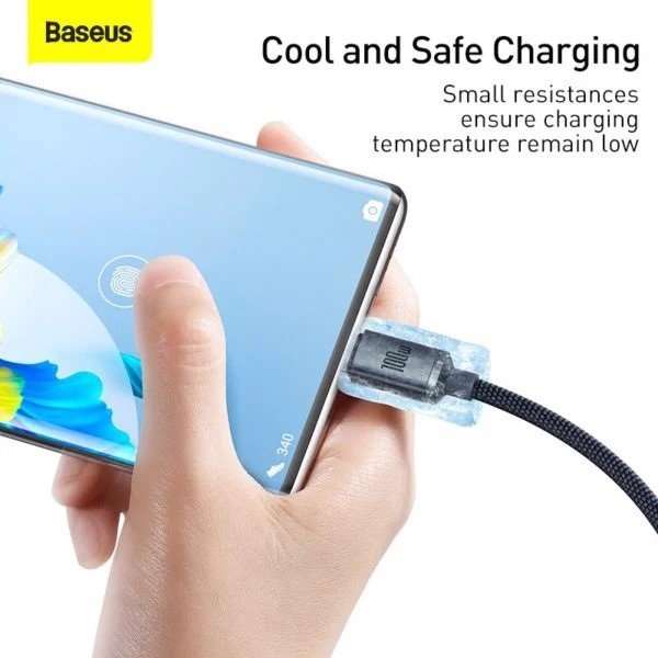 Cáp sạc nhanh 100W USB to Type-C Baseus Crystal Shine Series Fast Charging