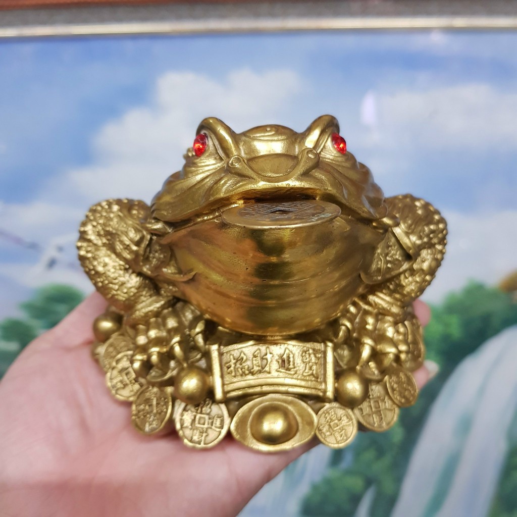 Cóc ngậm tiền (Thiềm thừ) bằng đồng vàng | BigBuy360 - bigbuy360.vn