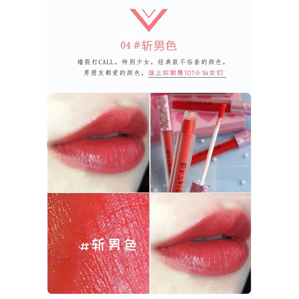 Set 5 son kem cô gái đỏ Mugeleen | Thế Giới Skin Care