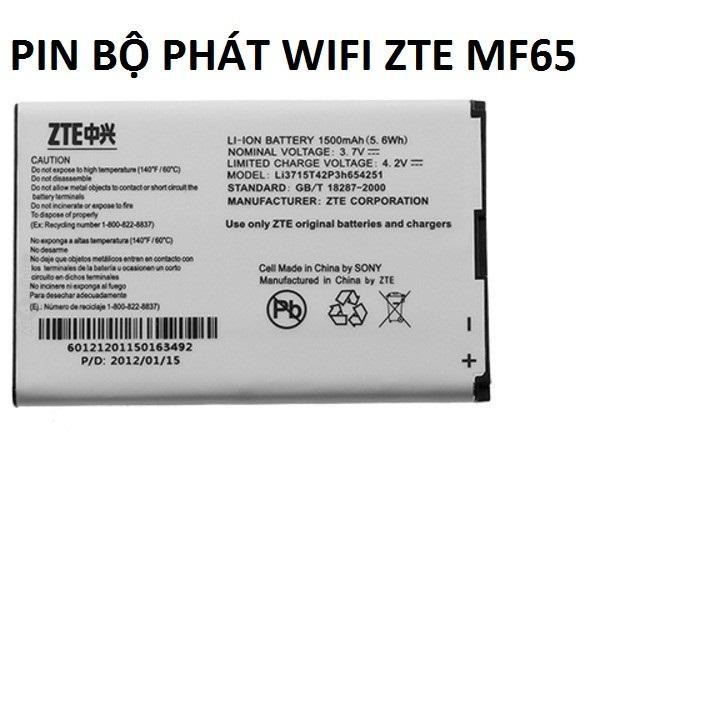 PIN CHO PHÁT WIFI ZTE MF60, MF61, MF62, MF63, MF65 - PIN WIFI ZTE DUNG LƯỢNG 1500MAH