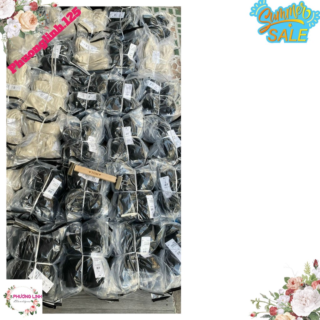 QUẦN LEGGING ĐÙI H.M 2M ĐEN/BE CHO NỮ