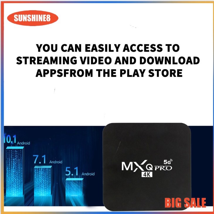 Android TV Box Hộp chuyển đổi TV thường thành TV thông minh tivi Android  Hộp set top box MXQ PRO 4K HD  điều khiển từ xa sử dụng cho TV thông minh