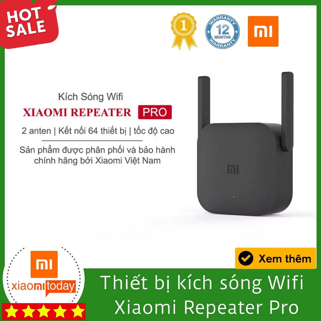 Thiết bị kích sóng Wifi Xiaomi Repeater Pro - Mistore.shop.vn