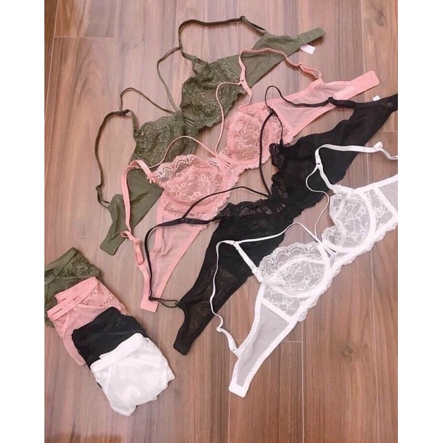 Bộ đồ lót B028 🍁f̷r̷e̷e̷s̷h̷i̷p̷ 🍁 bộ lót cao cấp  Mand ren nơ dây chéo ko đệm có gọng c3576 | BigBuy360 - bigbuy360.vn