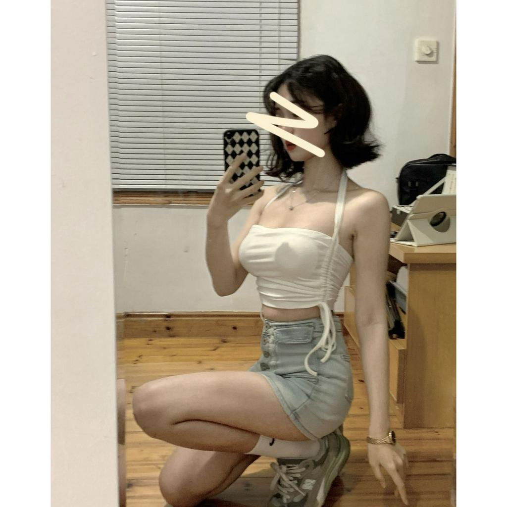 Chân váy jean Mini Lưng Cao Dáng Ôm Phong Cách Mỹ Thời Trang Mùa Hè Hàng Mới 2023