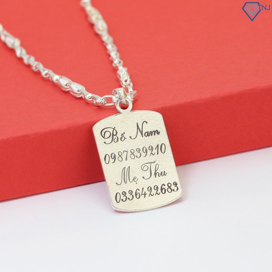 Dây chuyền bạc trẻ em khắc tên DCT0086 Trang Sức TNJ