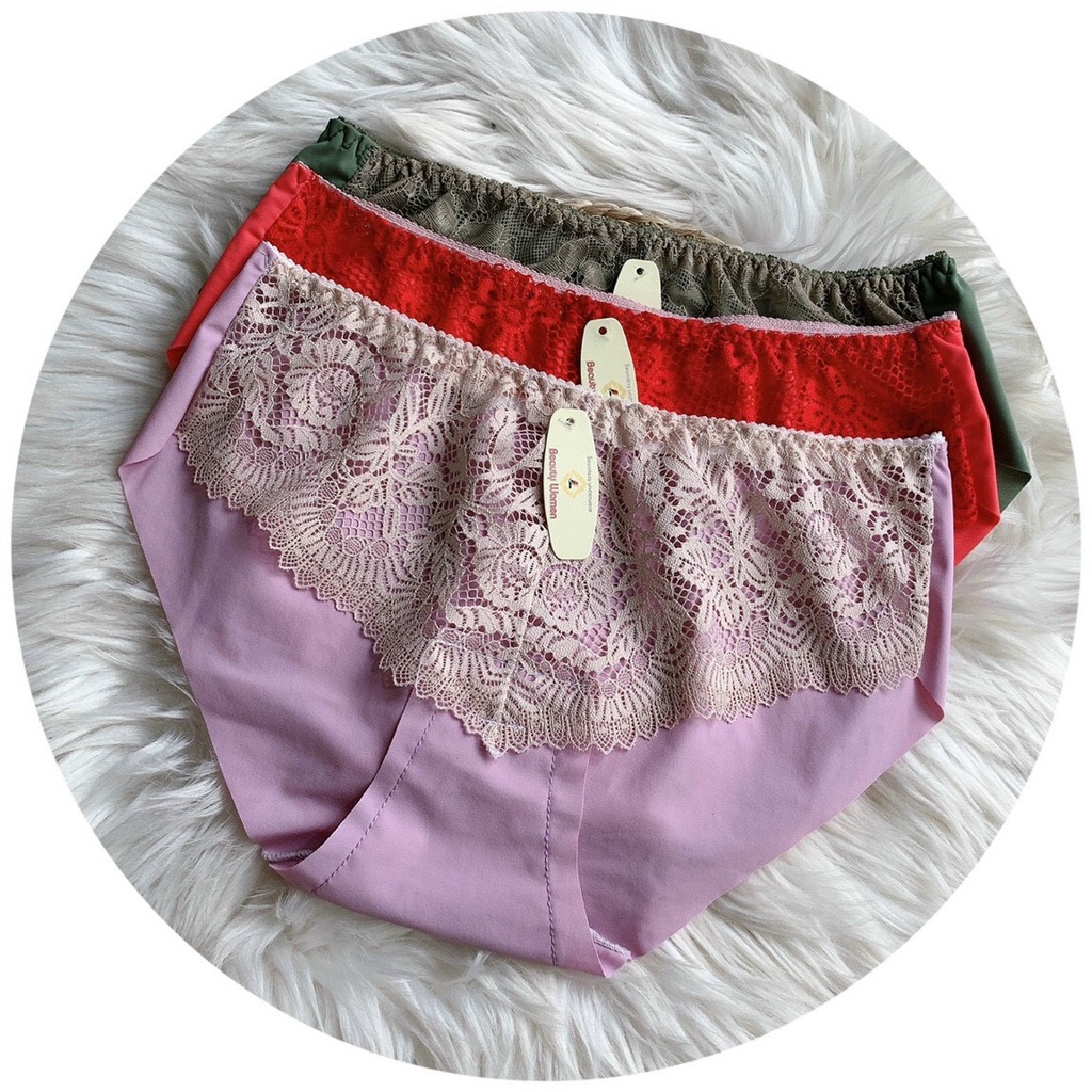 Combo 10 Quần lót nữ Su phối ren viền trước sexy quyến rũ, gợi cảm- Monsta F