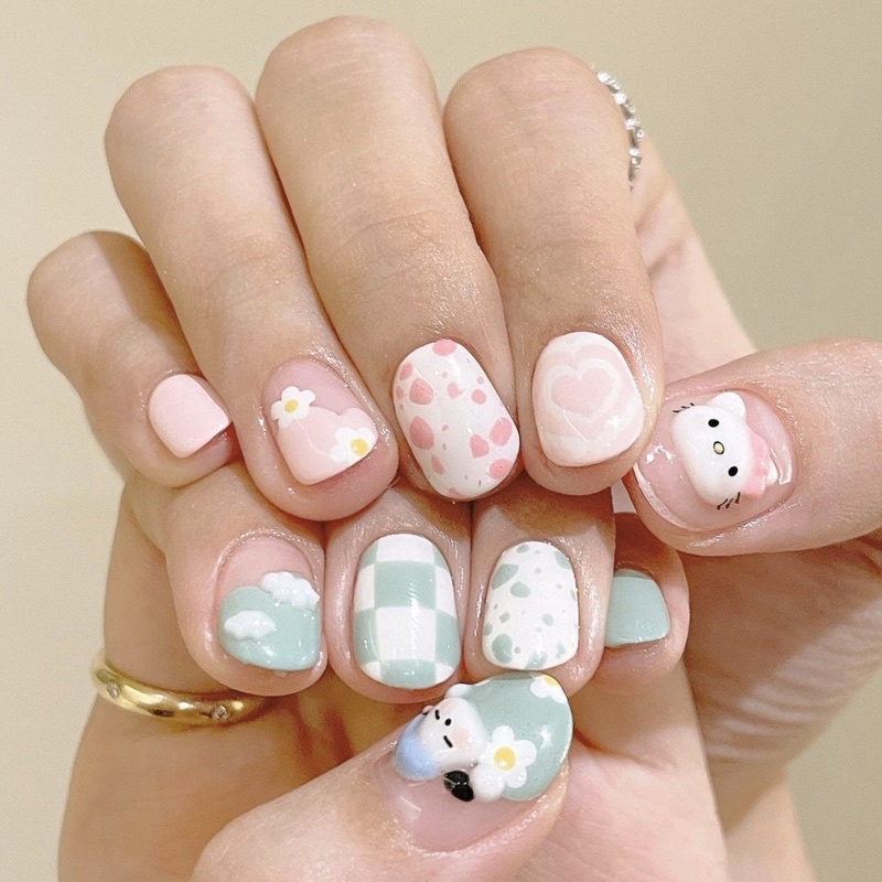 mẫu cún mix hello kitty (có thể tách mẫu)
