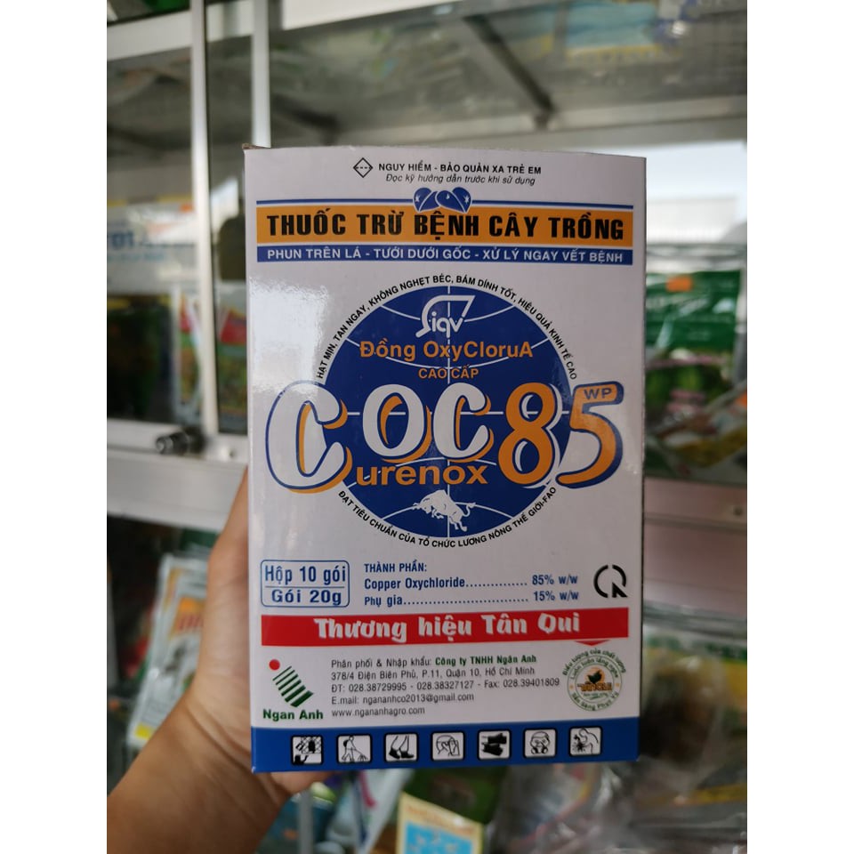 Thuốc trừ nấm bệnh cho cây hoa Hồng / Mai COC 85 (Curenox OC 85WP) COC85