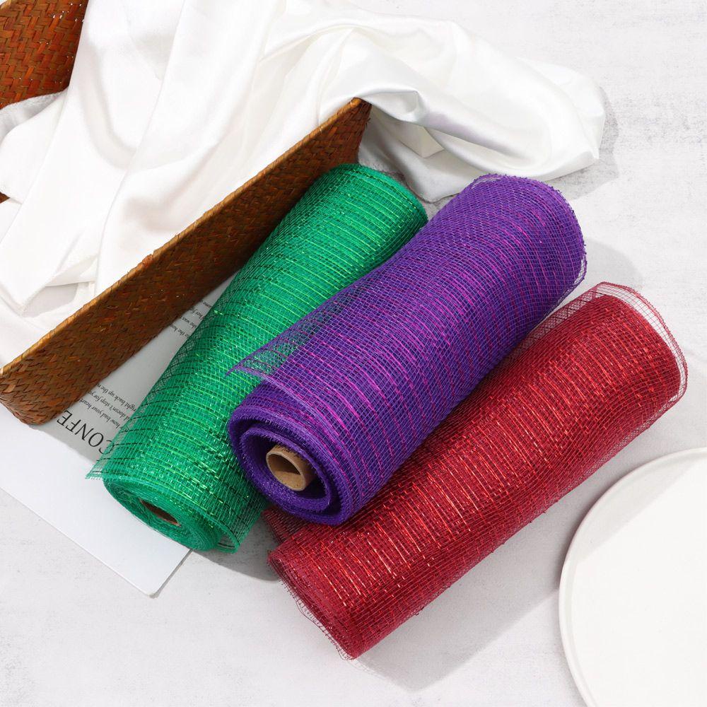 Cuộn Dây Ruy Băng Lưới Poly Nhiều Màu Sắc Dùng Làm Đồ Thủ Công