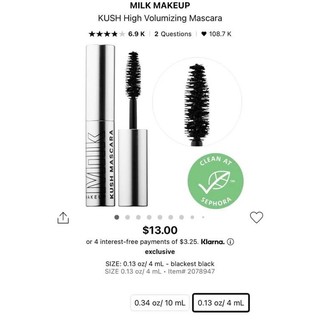 (Sẵn)🌿 Chuốt Mi Milk Makeup KUSH High Volumizing Mascara