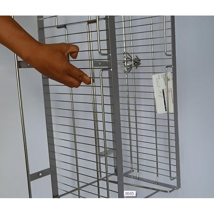 Kệ úp chén bát inox 304 - Kệ chén dĩa inox 304 2 tầng treo tường KC2T567