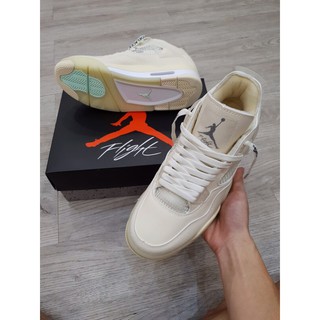 [Ảnh thật+ full box+ phụ kiện] Giày AJ4 Sail OW bản đẹp