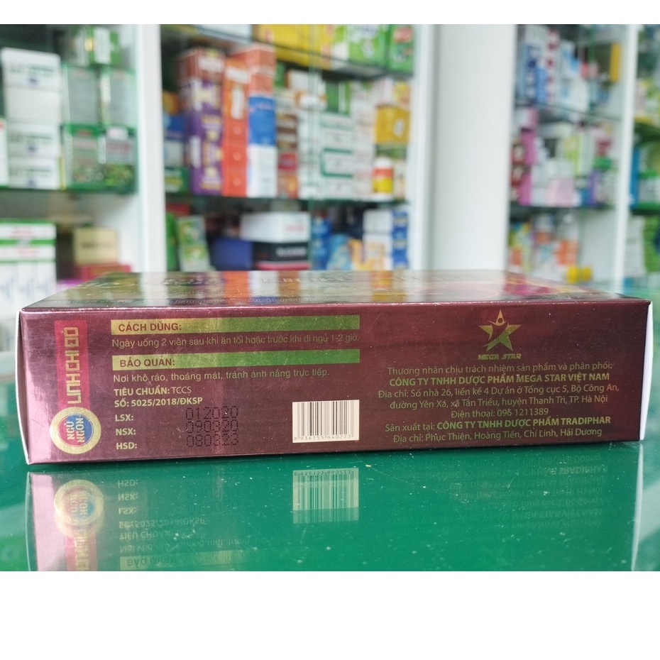 Ngủ ngon Linh Chi Đỏ - hỗ trợ dưỡng tâm an thần, giúp dịu thần kinh (hộp 30 viên)
