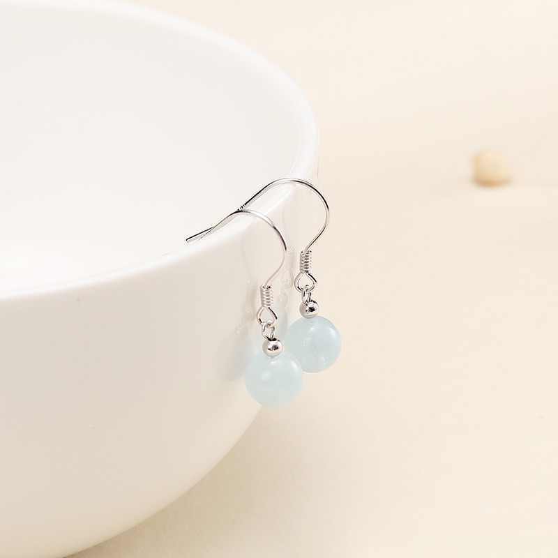 Bông tai bạc 925 đính đá phong thủy cho nữ sang trọng