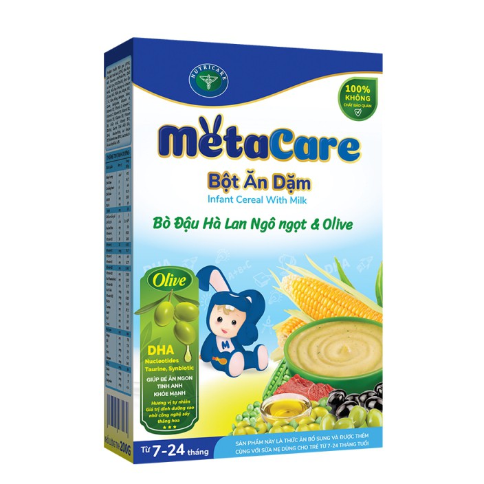 Bột ăn dặm Nutricare Metacare đầy đủ 13 loại (200g) _Duchuymilk