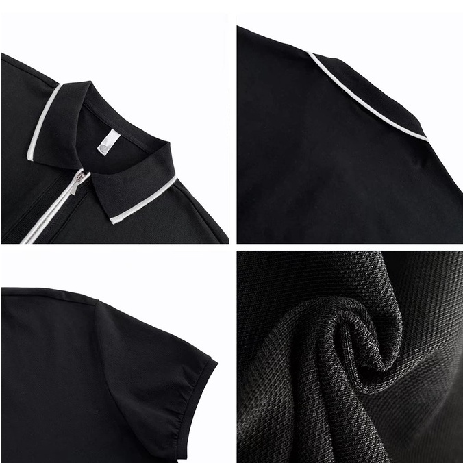 Áo Thun Polo Nam Có Dây Kéo Màu Trơn Thời Trang Hàn Quốc Sành Điệu Cho  fashion áo thun nam có cổ simple áo phông rộng cổ tròn áo thun nam đẹp unisex