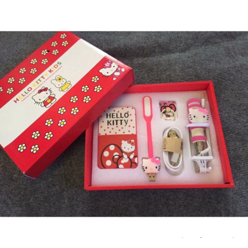 Combo sạc dự phòng 5 món hello kitty phukienshop