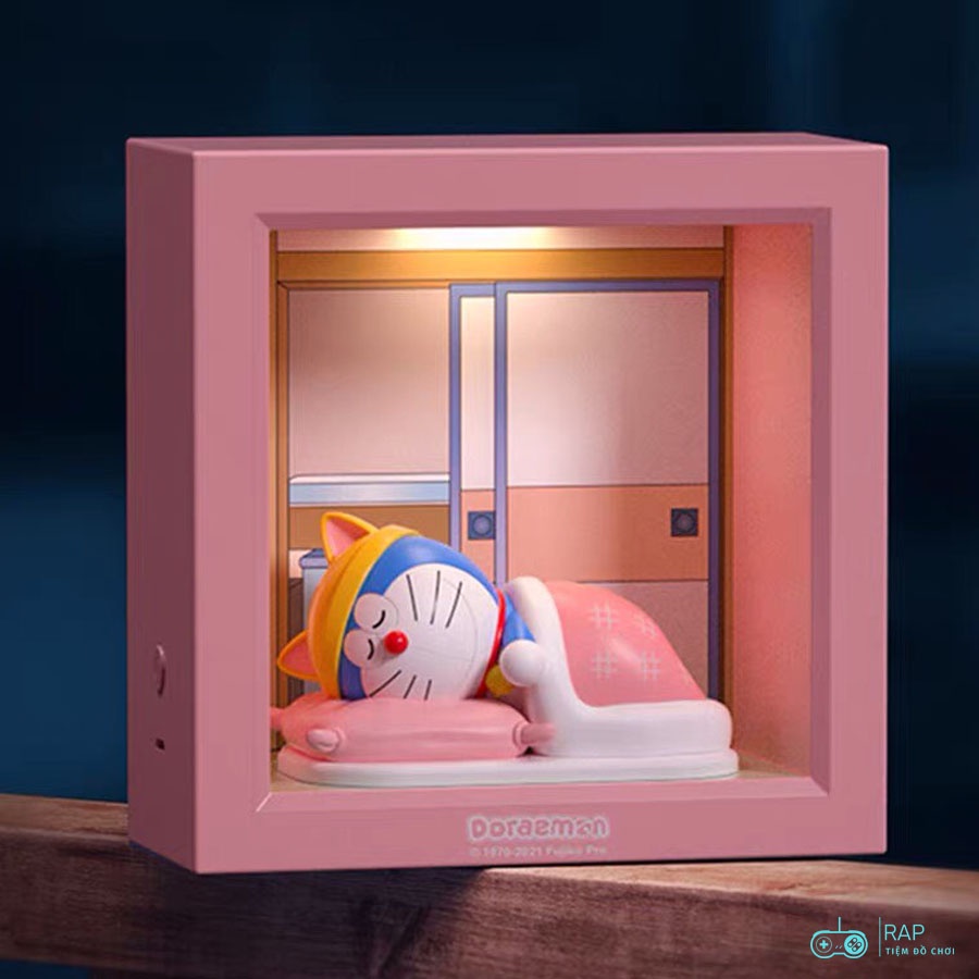 Đèn ngủ cảm ứng Doraemon cao cấp nhiều màu dễ thương mô phỏng phòng ngủ Nobita dùng để trang trí quà tặng Ráp
