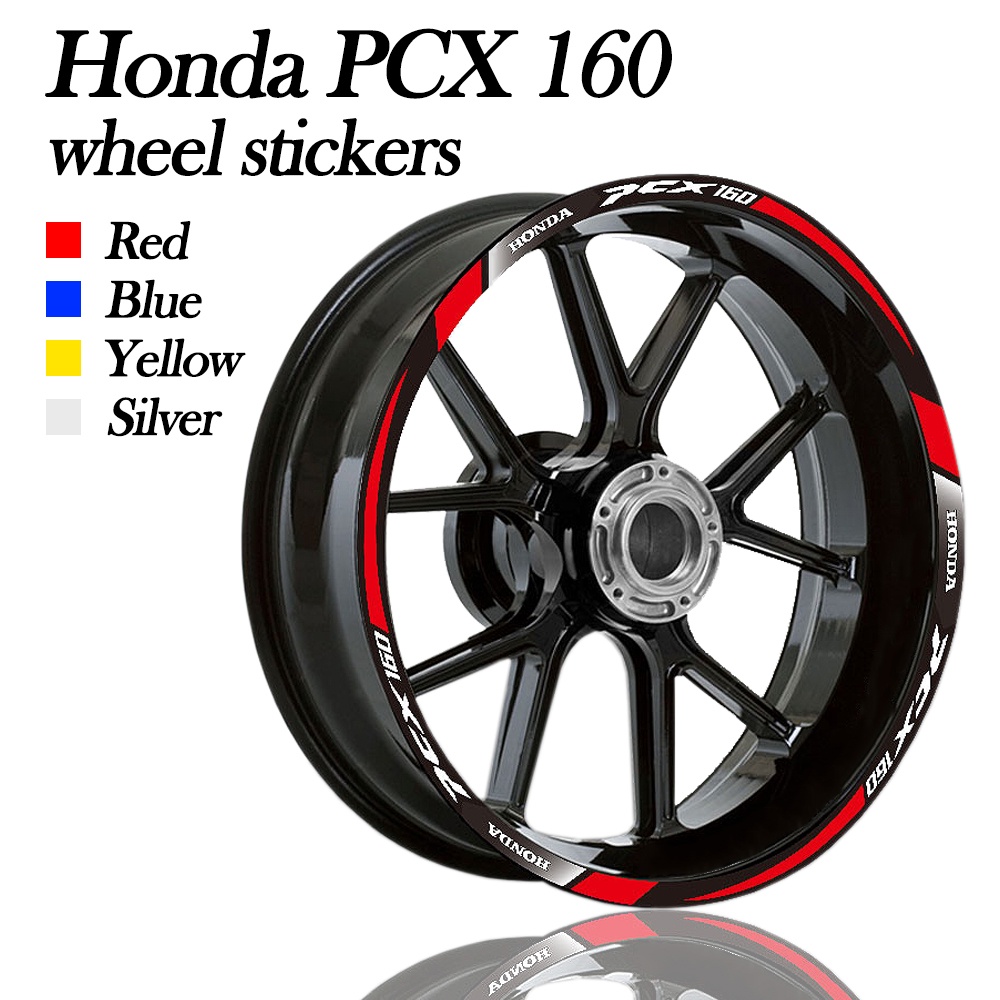 Miếng Dán Phản Quang Trang Trí Bánh Xe Mô Tô Honda PCX 160