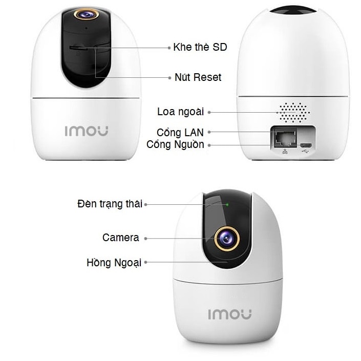 Camera Imou A42P 4Mp 2k  Xoay 360 Độ Đàm Thoại 2 Chiều,Imou A22EP 2Mp 1080P-Chính Hãng